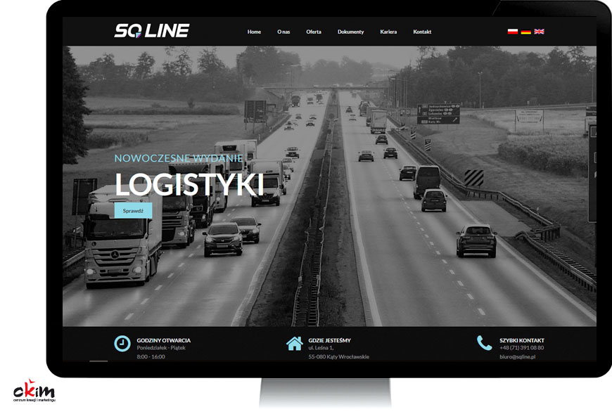 Strona nternetowa firmy transportowej - SQ Line